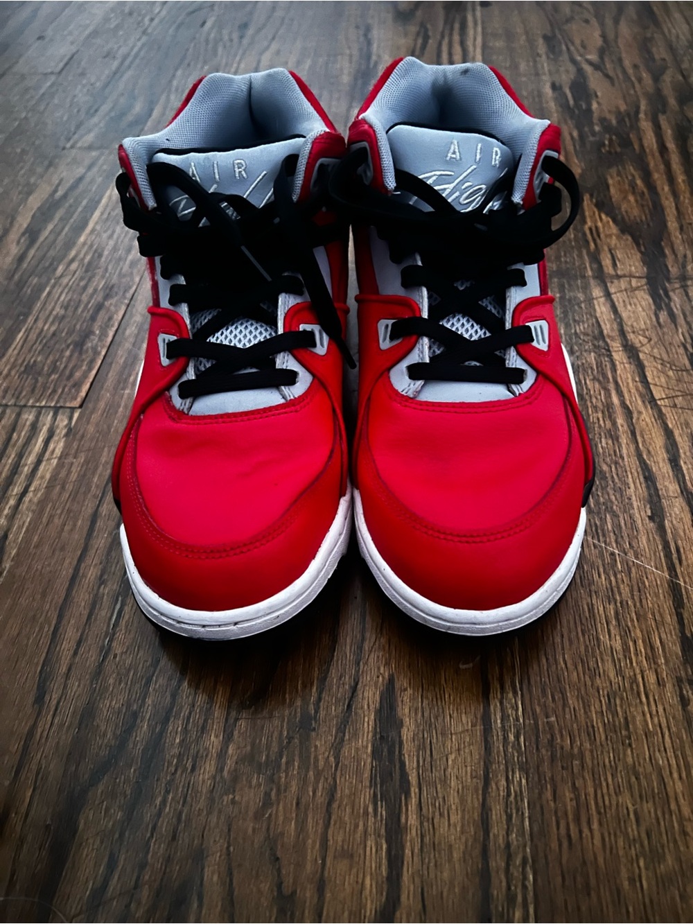Red Athletic Sneakers with Black Laces